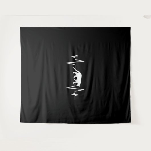 Katzenherz Wandteppich (Vorderseite (Horizontal))