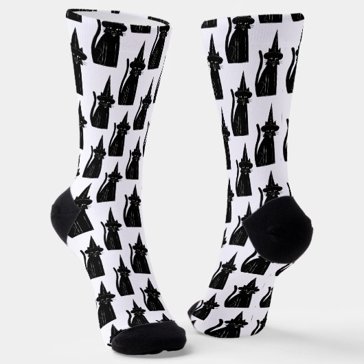 Katzenhexe Socken (Gewinkelt)