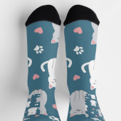 Katzenhintergrund Niedliches Muster Socken (Oben)