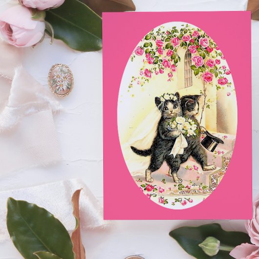 Katzenhochzeit Karte