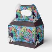 Katzenhöhe...... Kitten und Graffiti Wall Geschenkschachtel (Rückseite)
