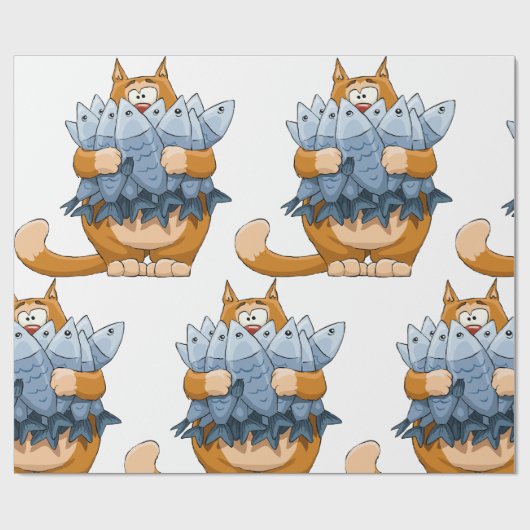 Katzenholz Geschenkpapier (Flach)