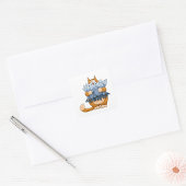 Katzenholz Quadratischer Aufkleber