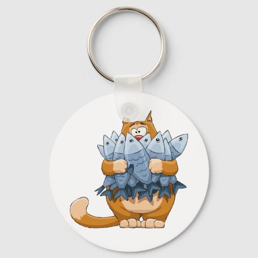 Katzenholz Schlüsselanhänger (Vorderseite)