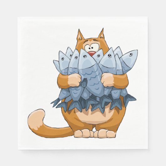 Katzenholz Serviette (Vorderseite)