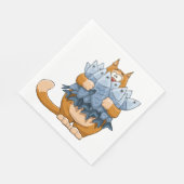 Katzenholz Serviette (Ecke)