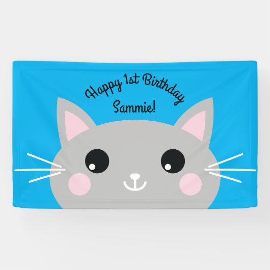 Katzeniedlicher Kitty-buntes 1. Banner (Horizontal)