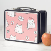 Katzenillustration Metall Brotdose (Beispiel)