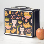 Katzenillustration Metall Brotdose (Beispiel)