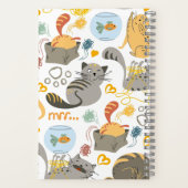 Katzenillustration Notizblock (Rückseite)