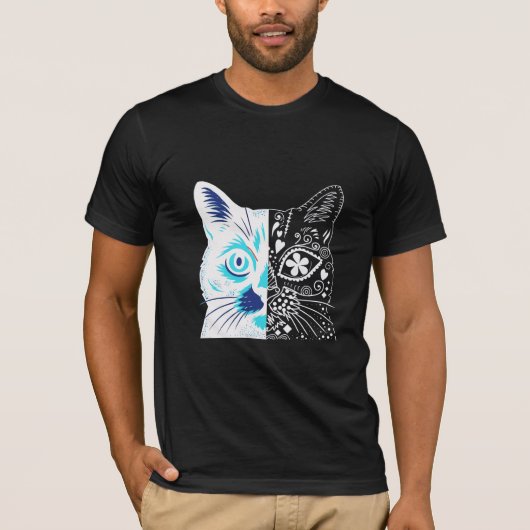 Katzenillustration T-Shirt (Vorderseite)