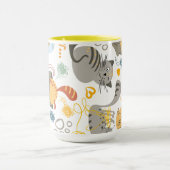 Katzenillustrationskunstwerk Tasse (Zentrum)