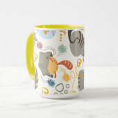 Katzenillustrationskunstwerk Tasse (Vorderseite Links)