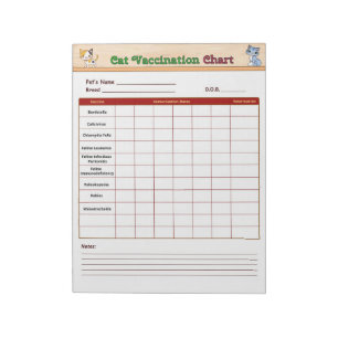Katzenimpfplan Notizblock