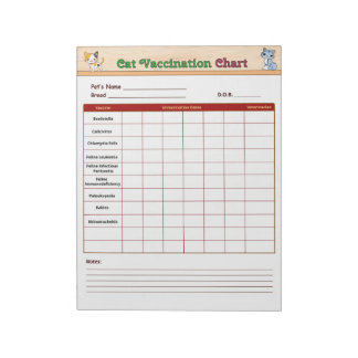 Katzenimpfplan Notizblock