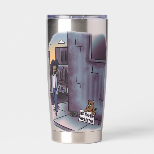 Katzeninsulated Tumbler Thermobecher (Rückseite)