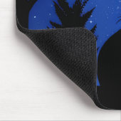 Katzenjacke am Vollmond Mousepad (Ecke)