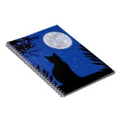 Katzenjacke am Vollmond Notizblock (Rechte Seite)