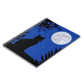 Katzenjacke am Vollmond Notizblock (Linke Seite)