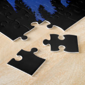 Katzenjacke am Vollmond Puzzle (Seite)