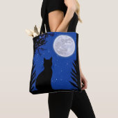 Katzenjacke am Vollmond Tasche (Von Nahem)