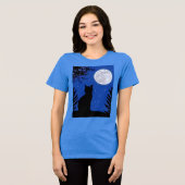 Katzenjacke am Vollmond Tri-Blend Shirt (Vorderseite voll)