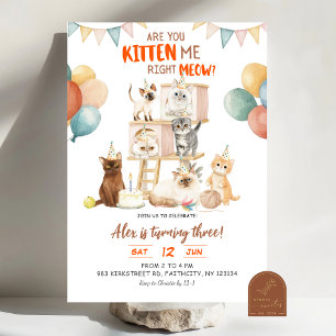 Katzenjacke dich gleich? Jedes Alter Geburtstag Einladung