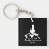 Katzenjacke, die meine Katzenjacke-Mama überquert, Schlüsselanhänger (Vorderseite)