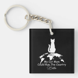 Katzenjacke, die meine Katzenjacke-Mama überquert, Schlüsselanhänger