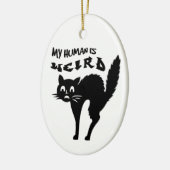 Katzenjacke Keramik Ornament (Links)