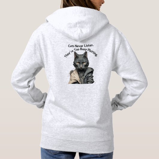 Katzenjacke-Sweatshirt Hoodie (Rückseite)