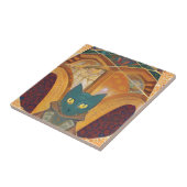 Katzenjacke und abstraktes Marokkanmosaik Teil 2 Fliese (Seite)