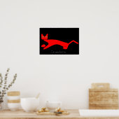 Katzenjagd Poster (Küche)