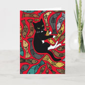 Katzenjammer und Fischgrußkarte ungewöhnlich Dankeskarte (Vorderseite)