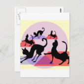 Katzenjoga Postkarte (Vorne/Hinten)