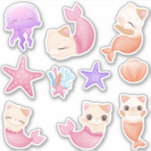 Katzenjungfrau Aufkleber (Vorderseite)