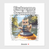 Katzenjungpaddel Aufkleber (Blatt)