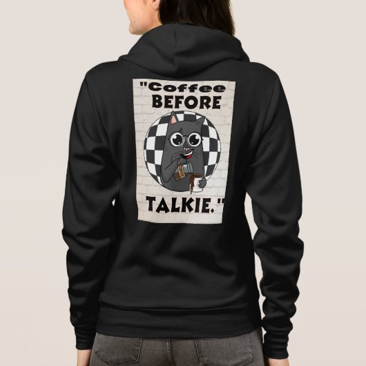 Katzenkaffee Hoodie (Rückseite)