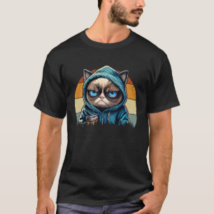 Katzenkaffee ich Retro-Katzen 14 T-Shirt
