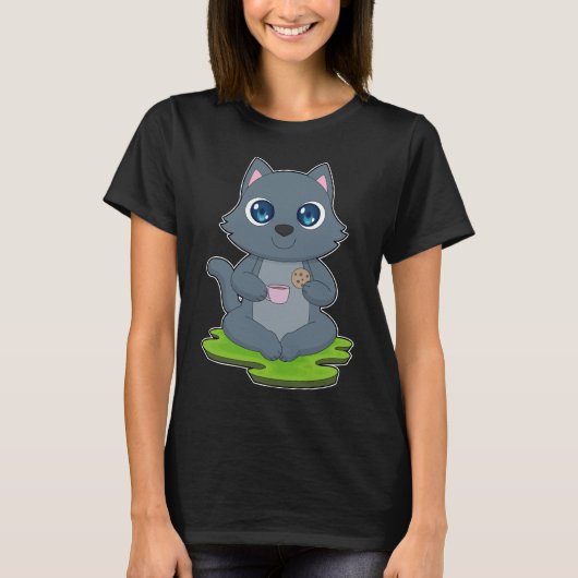 Katzenkaffee-Keks T-Shirt (Vorderseite)