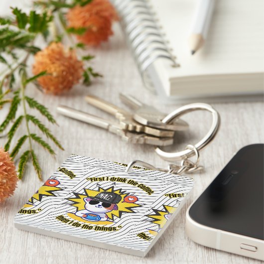 Katzenkaffee Schlüsselanhänger (Vorderseite rechts)