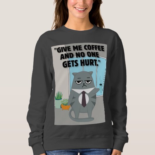 Katzenkaffee Sweatshirt (Vorderseite)