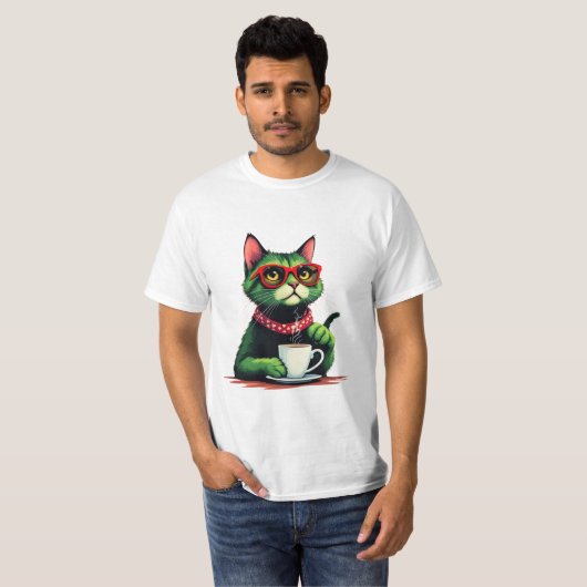 Katzenkaffee T - Shirt (Vorne ganz)