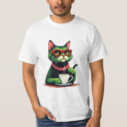 Katzenkaffee T - Shirt (Vorderseite)