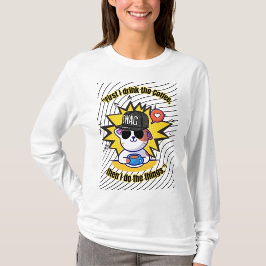 Katzenkaffee T-Shirt (Vorderseite)