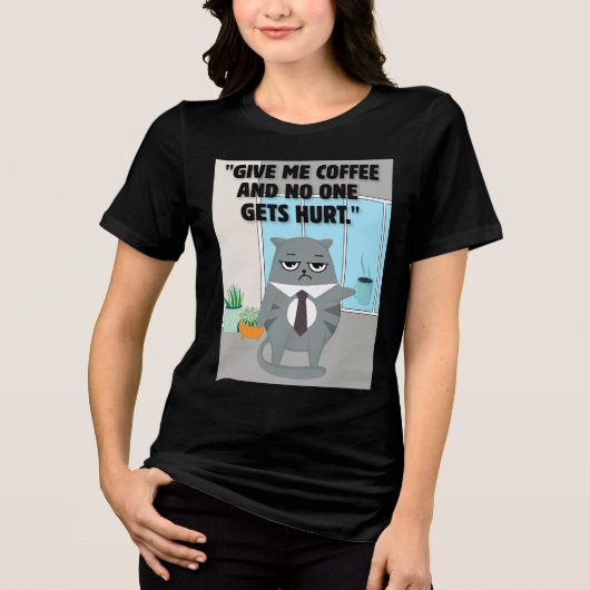 Katzenkaffee Tri-Blend Shirt (Vorderseite)