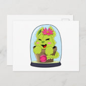 Katzenkaktus Postkarte (Vorne/Hinten)