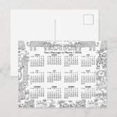 Katzenkalender 2026 mit personalisierter Nachricht Postkarte (Vorne/Hinten)