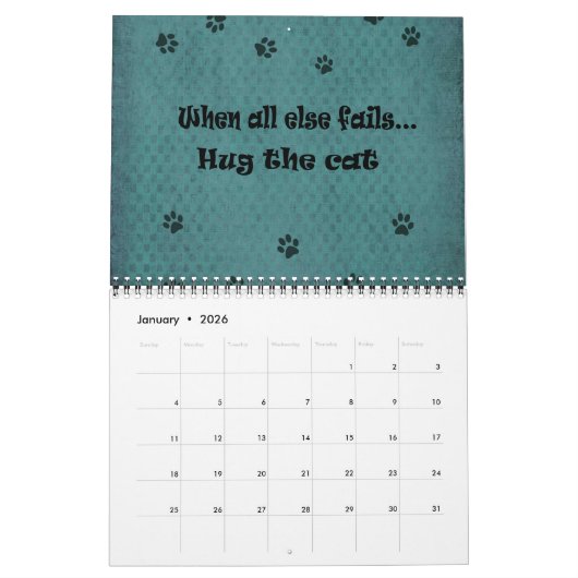 Katzenkalender Kalender (Jan 2026)