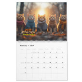 Katzenkalender - Meow - Für 2 Seiten-Layout konzip Kalender (Feb 2027)